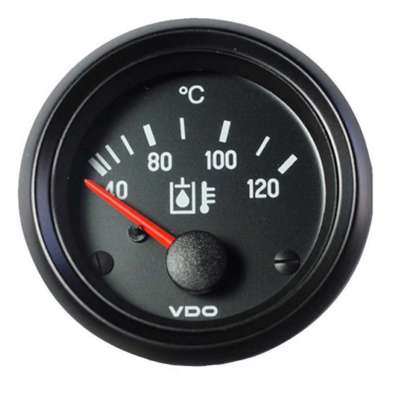 VDO Cockpit International Oil temperature 120°C 52mm 24V gauge